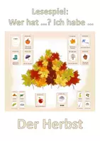 Vista previa - Juegos / Gamificación - Juego de lectura "Wer hat ...? Ich habe ... - der Herbst" alemán - Portada