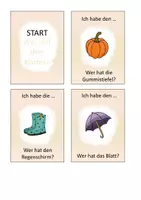 Vista previa - Juegos / Gamificación - Juego de lectura "Wer hat ...? Ich habe ... - der Herbst" alemán - página 1