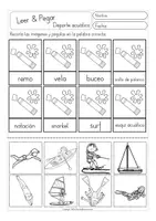 Aperçu - Feuilles d'exercices - leer y pegar deporte aquático Español - Page 3