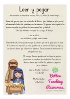 Aperçu - Feuilles d'exercices - Leer y Pegar Navidad Espagnol (Noël) - Page 1