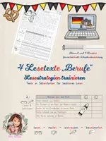 Vorschau - Stundenentwürfe - Leseverstehen 4 Berufe Lesetrategien - Deckblatt