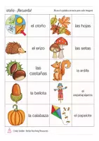 Aperçu - Jeux - otoño RECUERDA! Espagnol jeu de mémoire - Page 1