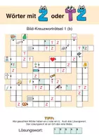 Vorschau - Arbeitsblätter - Kreuzworträtsel zu Konsonanten und Konsonantenverbindungen: Z/TZ, K/CK, SCH/ST/SP, F/PF/V, S/SS - Seite 3