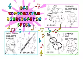 Vorschau - Arbeitsblätter - Das Komponisten-Kindergarten-Spiel - Deckblatt