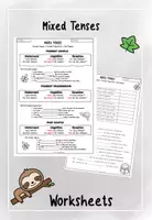 Vorschau - Arbeitsblätter - Mixed Tenses 6. Schulstufe (Present Simple, Present Progressive, Past Simple) - Deckblatt