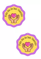 Vista previa - Manualidades / Dibujos para colorear - Medallas para San Valentín - página 1