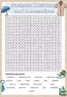 Vista previa - Hojas de trabajo - Búsqueda de puzles "Kleidung Sonstiges" alemán - Portada