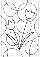 Vorschau - Mal- und Bastelvorlagen - Abstrakte Ausmalbilder für den Frühling 🌷Schnelle Kunstidee - Seite 2