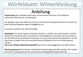 Vista previa - Unidades / Secuencias / Situaciones de Aprendizaje - Dúo de dados "Winterkleidung" alemán - página 2