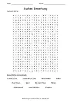 Vista previa - Hojas de trabajo - Suchsel Bewerbung " Sopa de letras Aplicación" alemán - Portada