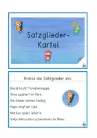 Vorschau - Stationenlernen - Kartei: Satzglieder - Seite 3