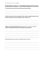 Vorschau - Arbeitsblätter - El almohadón de plumas - Actividades después de la lectura - Deckblatt