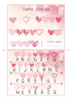 Vorschau - Mal- und Bastelvorlagen - Valentinstag Karte basteln 💝 Valentinsgeschenk Karten mit verschlüsselter Botschaft ✂️ - Seite 2