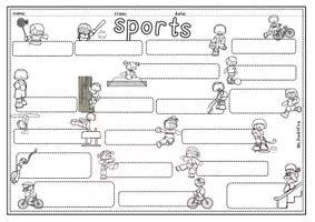 Vorschau - Arbeitsblätter - Sports | Vokabelblatt Englisch | free time activites - Seite 1