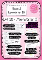 Vorschau - Arbeitsblätter - Lernwörter üben 2. Klasse - LW 10 - Mini-Wörter 3 (Sichtwortschatz) in Grundschrift, Druckschrift und AW Straight - Deckblatt