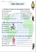 Aperçu - Feuilles d'exercices - "Wer bist du?" sich vorstellen - Allemand - Page 2