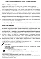 Vorschau - Arbeitsblätter - Olympische Spiele - nur ein sportlicher Wettkampf - Deckblatt