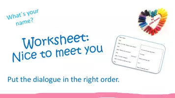 Vorschau - Arbeitsblätter - Worksheet: Nice to meet you - a dialogue - Deckblatt