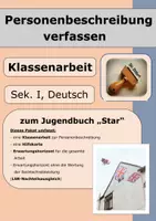 Vorschau - Klassenarbeiten - Klassenarbeit Personenbeschreibung zu "Star" von Salah Naoura - Deckblatt