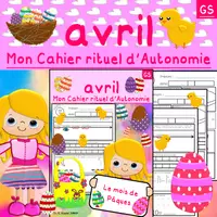 Aperçu - Feuilles d'exercices - Mon Cahier d’Autonomie AVRIL Grande Section - Page de couverture