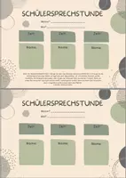 Vorschau - Anderer Materialtyp - Schülersprechstunde Schild - Deckblatt