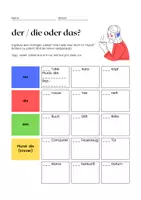 Vorschau - Arbeitsblätter - Artikel erkennen: der, die oder das? - Deckblatt