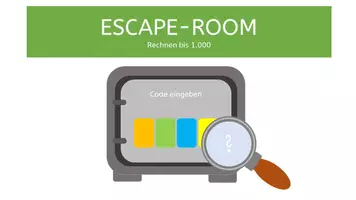 Vorschau - Spiele - Escape Room Rechnen bis 1000 mit Lösung - Deckblatt