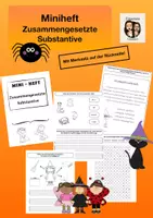 Vorschau - Arbeitsblätter - Miniheft Zusammengesetzte Substantive Klasse 2 - Deckblatt