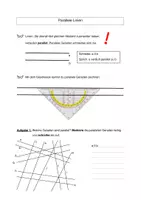 Vorschau - Arbeitsblätter - Parallele Geraden - Erste Übungen mit dem Geodreieck - Deckblatt