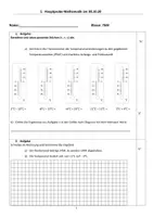 Vorschau - Klassenarbeiten - Probe - Klassenarbeit - Rationale Zahlen - Deckblatt