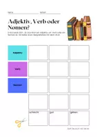 Vorschau - Arbeitsblätter - DaF Alpha und A1 - Adjektiv, Verb oder Nomen? Arbeitsblatt - Seite 1