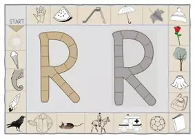 Vorschau - Stationenlernen - Würfelspiel: Buchstabe/ Laut R/r - Seite 1