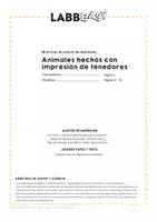Vista previa - Manualidades / Dibujos para colorear - Animales hechos con impresión de tenedores - página 2