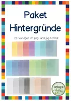 Vorschau - selbst erstellte Cliparts/Grafiken - 23 Hintergründe in Leinwandoptik zur kommerziellen Nutzung - Deckblatt