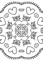 Vorschau - Mal- und Bastelvorlagen - Kunst Grundschule, Mandalas zum Valentinstag - Seite 3