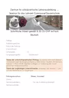 Vorschau - Stundenentwürfe - UPP Deutsch Lyrik Q1 Mit leichtem Gepäck - Note 1,0 - Seite 1