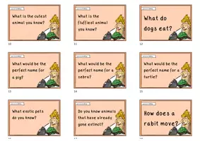 Vorschau - Arbeitsblätter - animals - stop and swap cards / Englischunterricht - Deckblatt