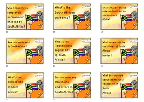 Vorschau - Aufgabenkarten - South Africa - Stop and Swap Cards / conversation starters - Seite 1
