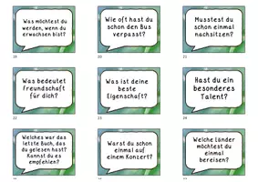 Vorschau - Aufgabenkarten - Kennenlernkärtchen (Stop and Swap) - Fragen zum Kennenlernen - Seite 2