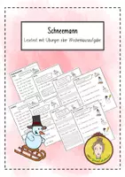 Vorschau - Arbeitsblätter - Leseübung oder Wochenhausaufgabe Lesen für die 1. Klasse - Deckblatt