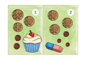Vorschau - Arbeitsblätter - Rechenspaziergang "Unser Geld: Cent bis 100" - Seite 2
