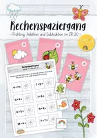 Vorschau - Arbeitsblätter - Rechenspaziergang "Frühling - ZR20" (+ und -) - Deckblatt