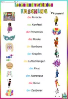 Vista previa - Hojas de trabajo - leer y conectar "Fasching / Karneval" alemán - página 2
