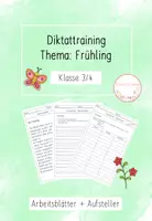 Vorschau - Stundenentwürfe - Materialpaket - Diktattraining Jahreszeiten Kl. 3/4 - Seite 1