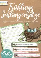 Vorschau - Arbeitsblätter - Schlangensätze Frühling - dreifach differenzierte Satzrätsel - Deckblatt