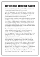 Vorschau - Arbeitsblätter - "Flip und Flop im Museum" (Geschichte, Malvorlagen, Bilder) - Seite 1