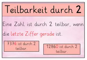 Vorschau - Präsentationen/Tafelbilder - Merkposter/Wortspeicher - Vielfache, Teiler, Teilbarkeit - Seite 3