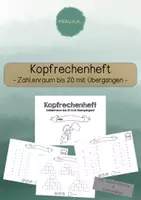 Vorschau - Arbeitsblätter - Kopfrechenheft ZR 20 (mit Übergang) - Deckblatt