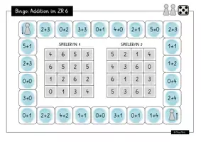 Vorschau - Spiele - Bingo für Zwei - einfache Addition ZR 5-10 - Kl. 1 - Seite 3