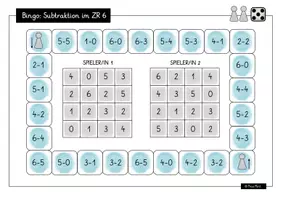 Vorschau - Spiele - Bingo für Zwei - einfache Subtraktion ZR 5-10 - Kl. 1 - Seite 3